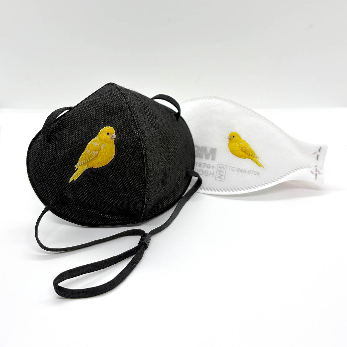 Canary Dry Rub Art Transfers - pack of 6 assorted sizes for black or white surfaces