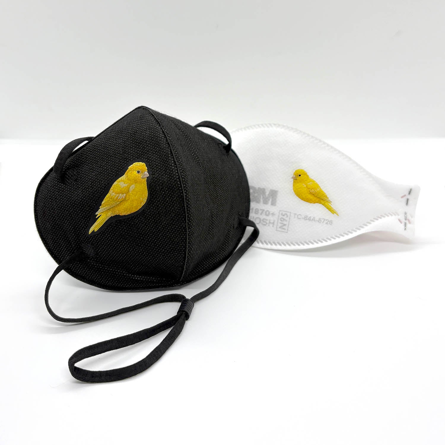 Canary Dry Rub Art Transfers - pack of 6 assorted sizes for black or white surfaces