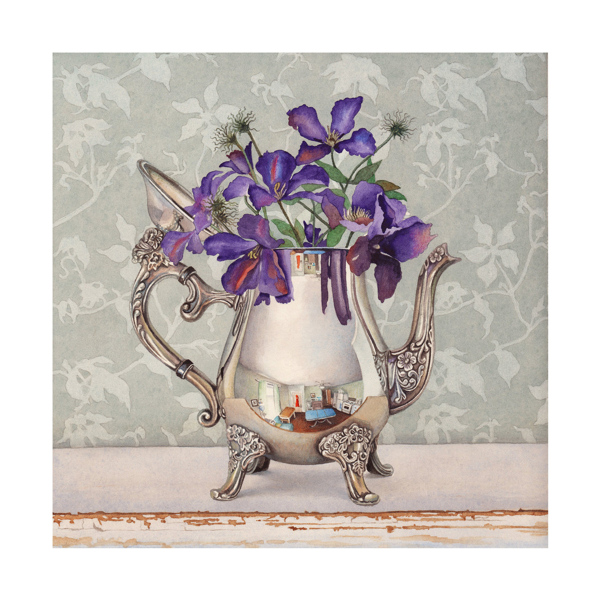 Clematis - Wood Mounted Art Print