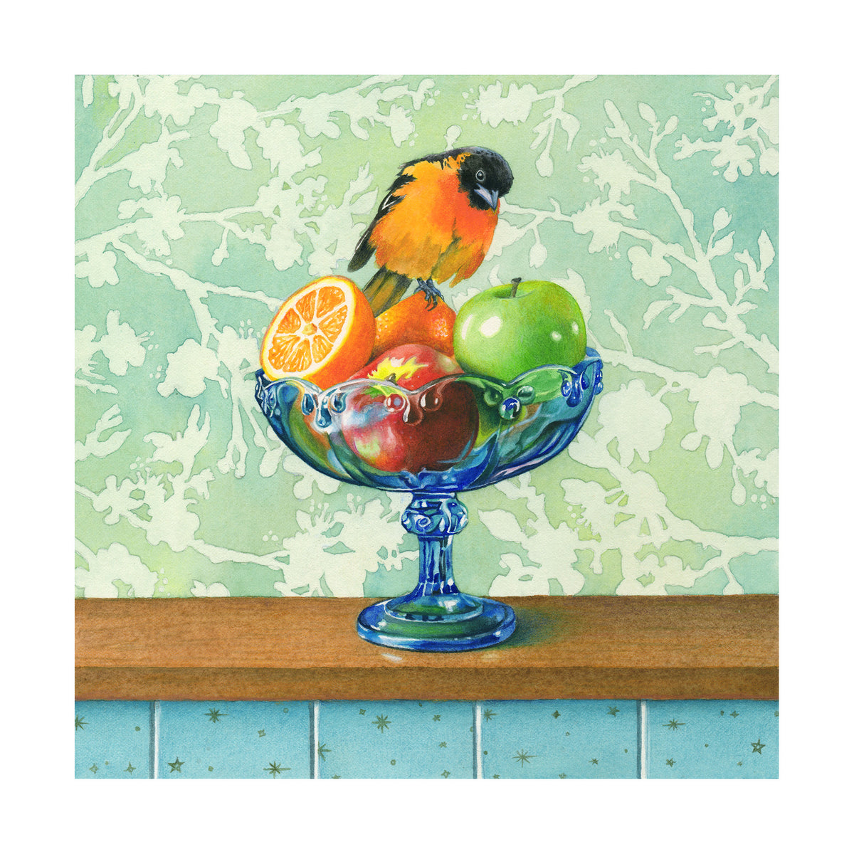 Comparing Apples and Oranges - Wood Mounted Art Print