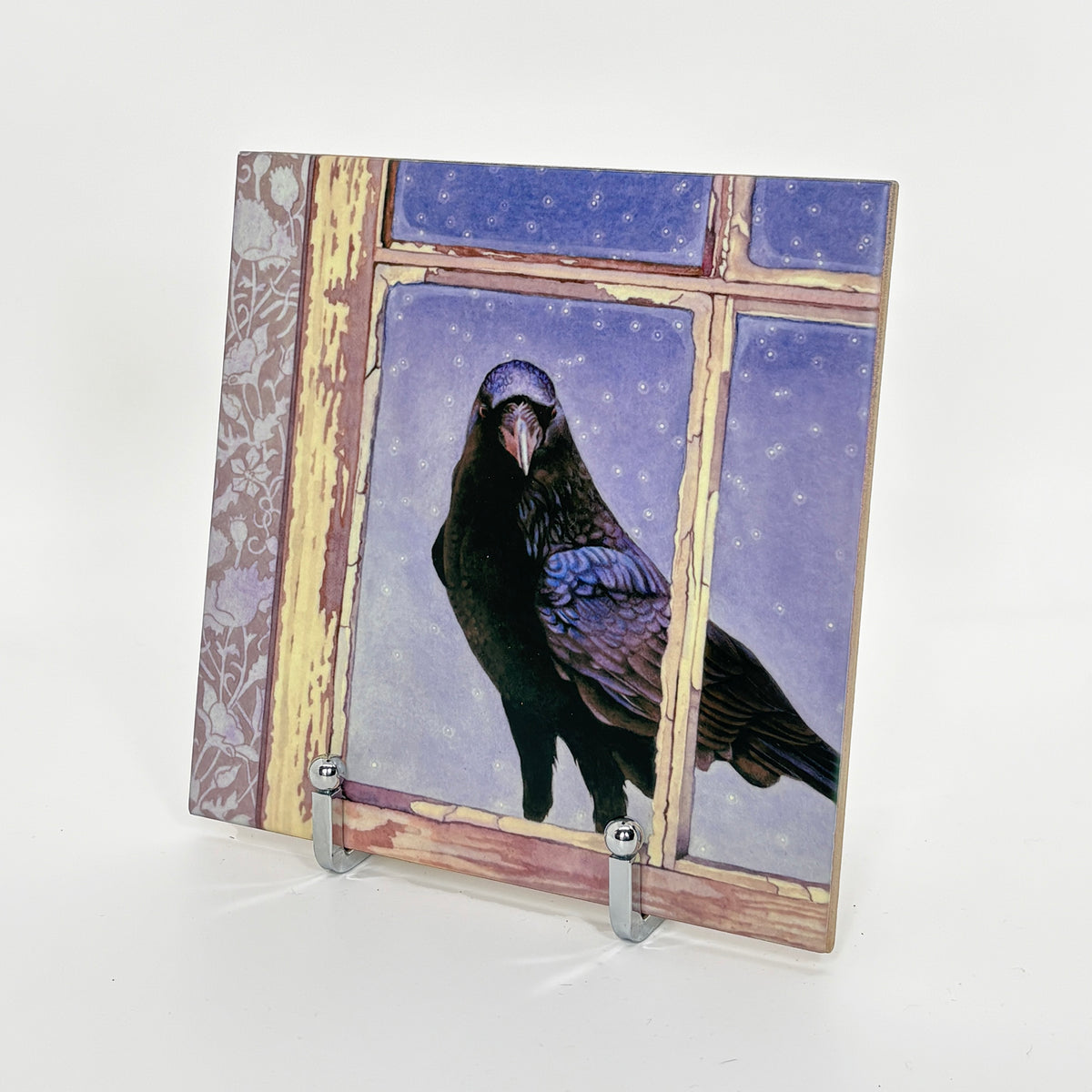 Crow Arrives at Dusk Art Tile