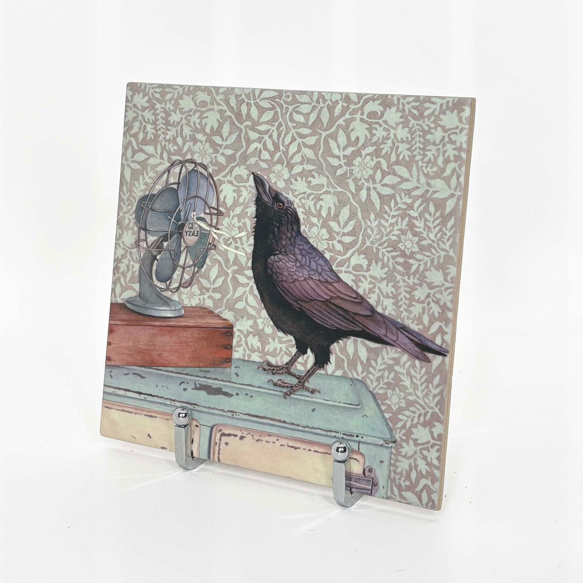 Crow Cools Off Art Tile