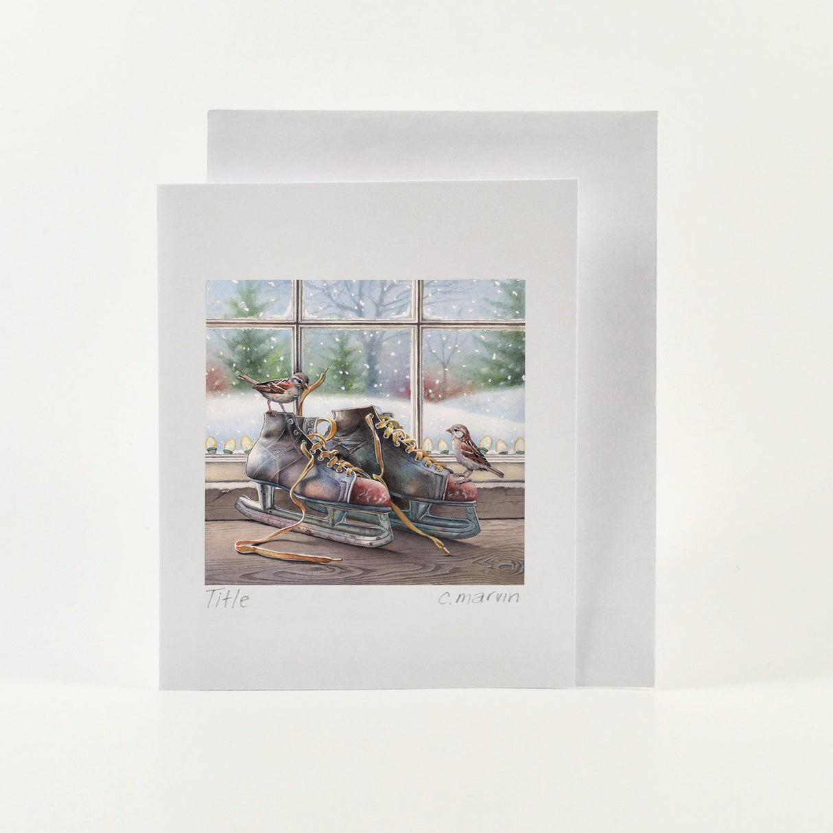 Xmas Lacing Up - Wholesale Art Cards