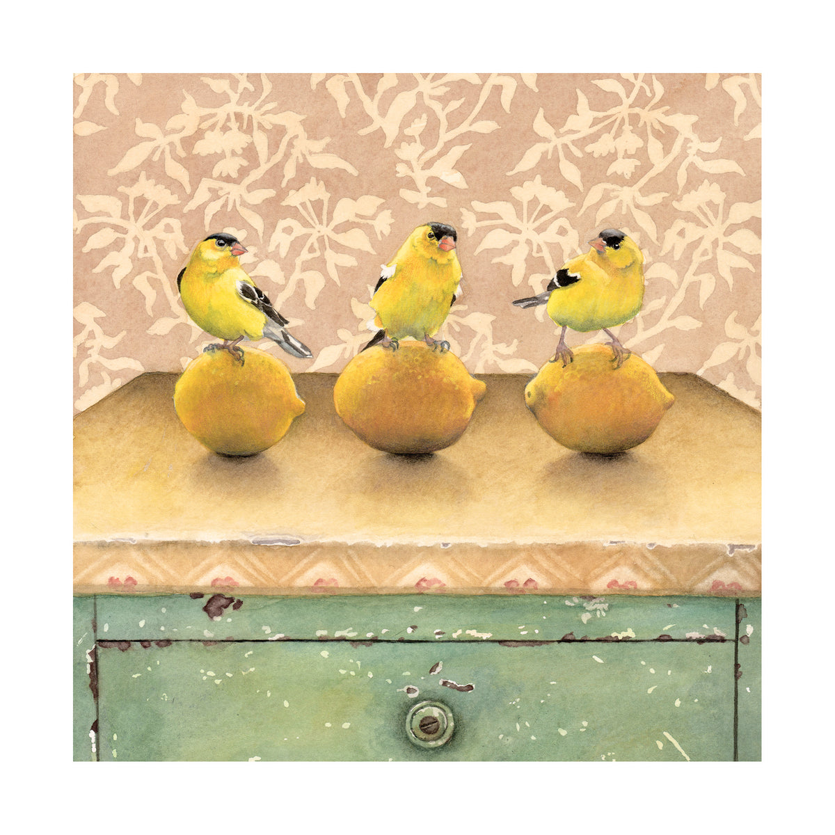 Lemon Line - Wood Mounted Art Print
