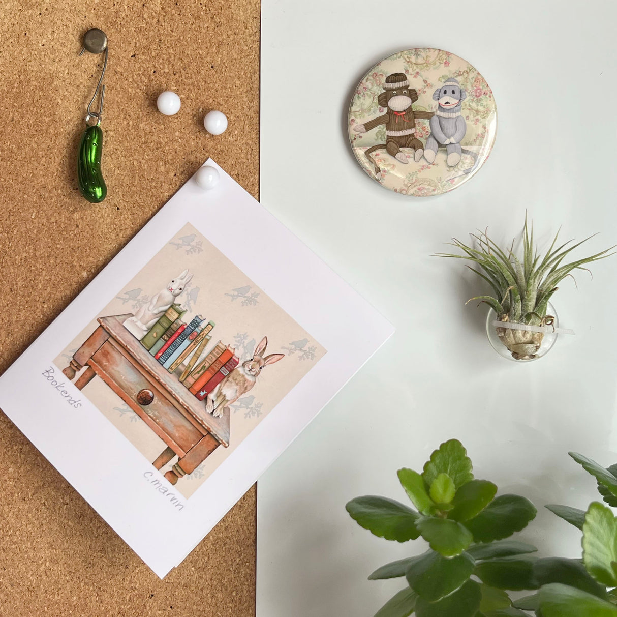 Sock Monkeys - Art Magnet