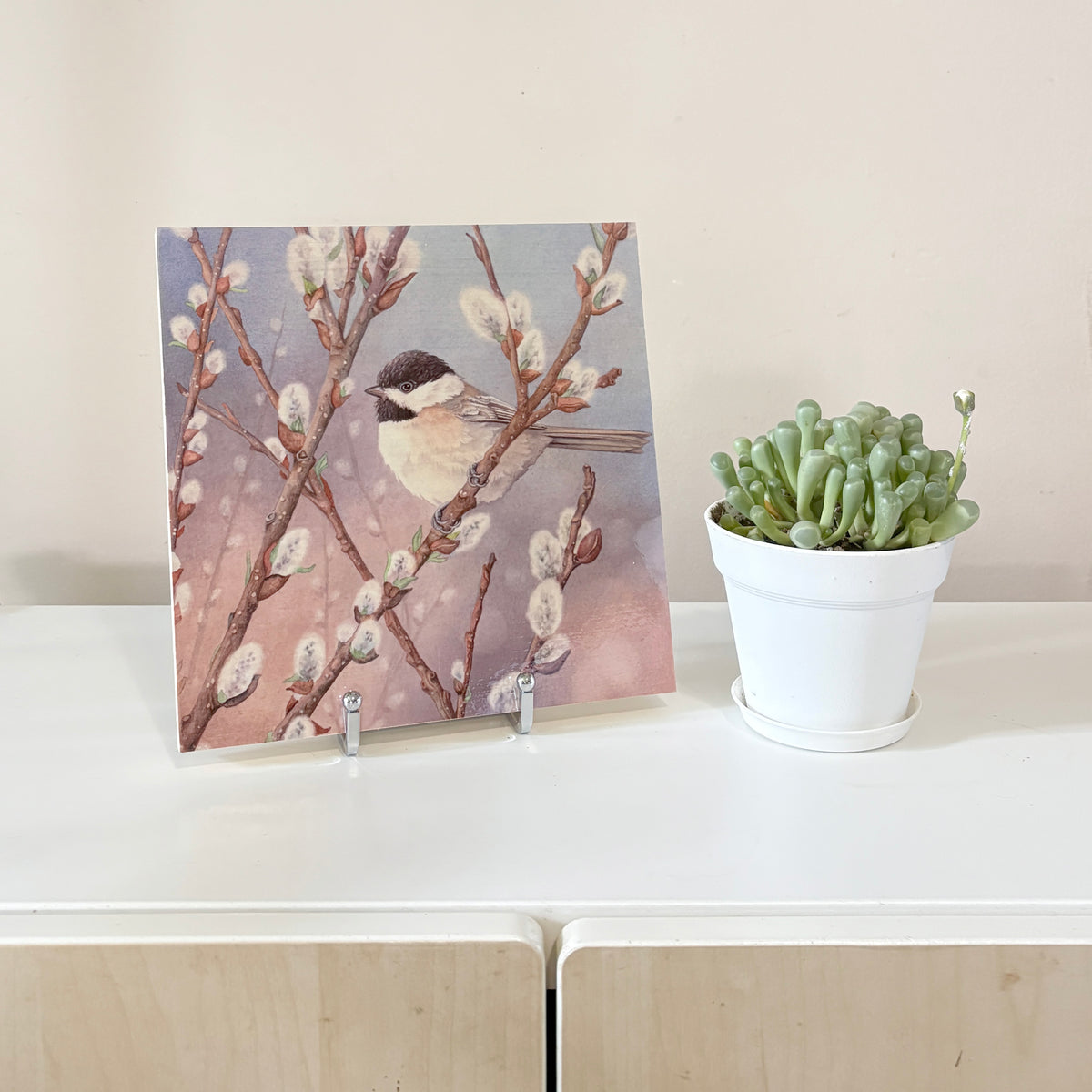 Waiting in the Willows - Wood Mounted Art Print