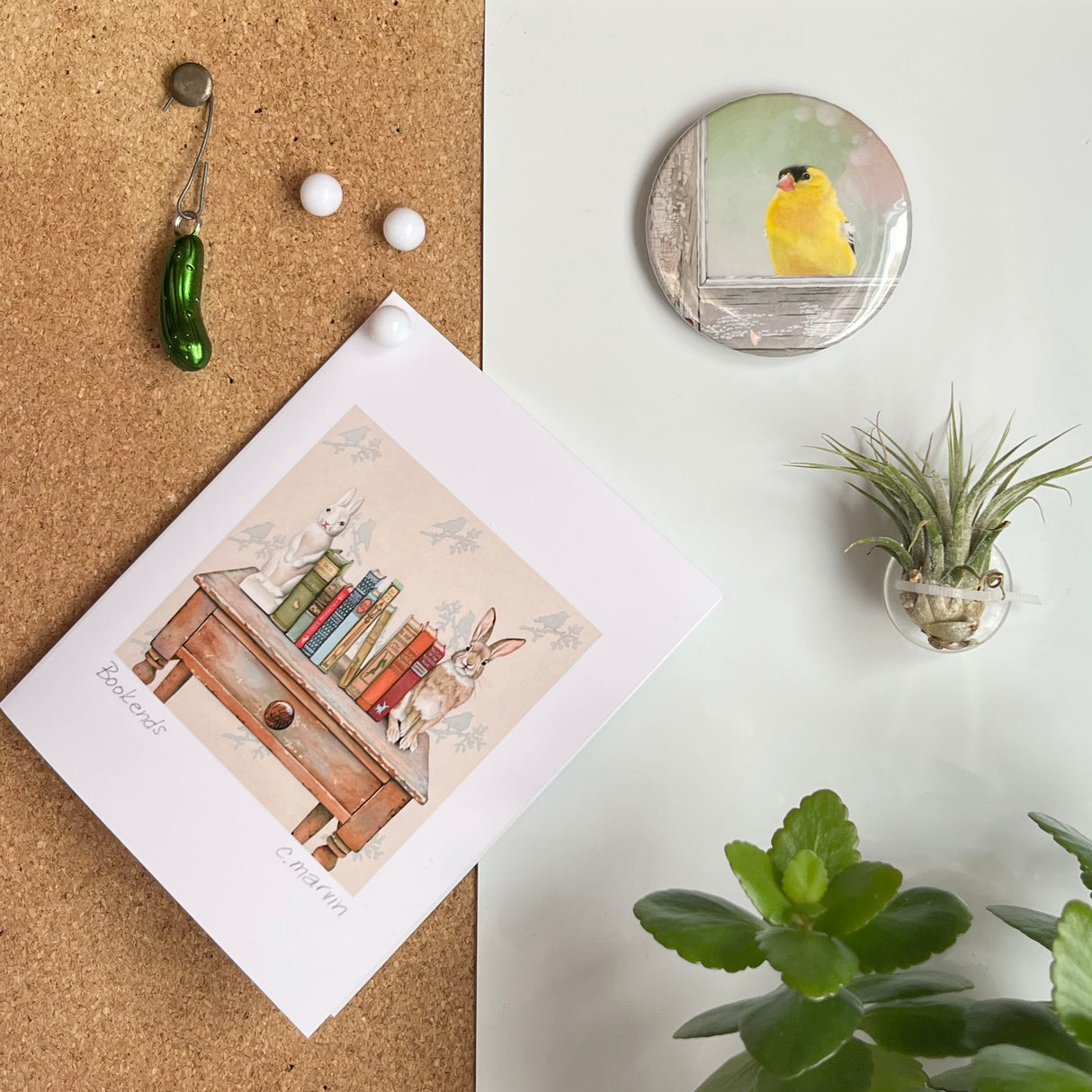 Window Finch - Art Magnet