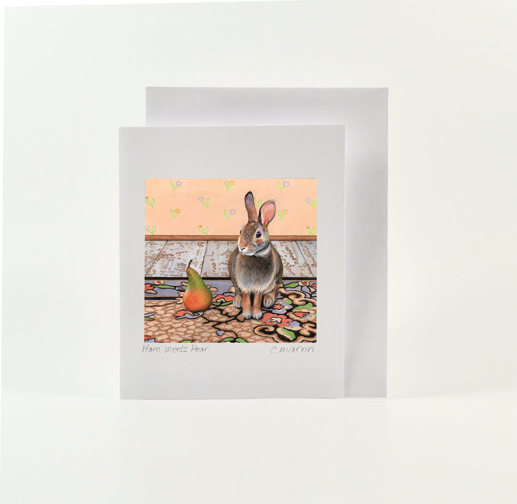 Hare Meets Pear - Wholesale Art Cards