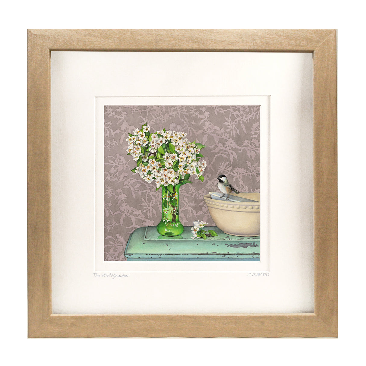 Blossoms, Bird and Bowls