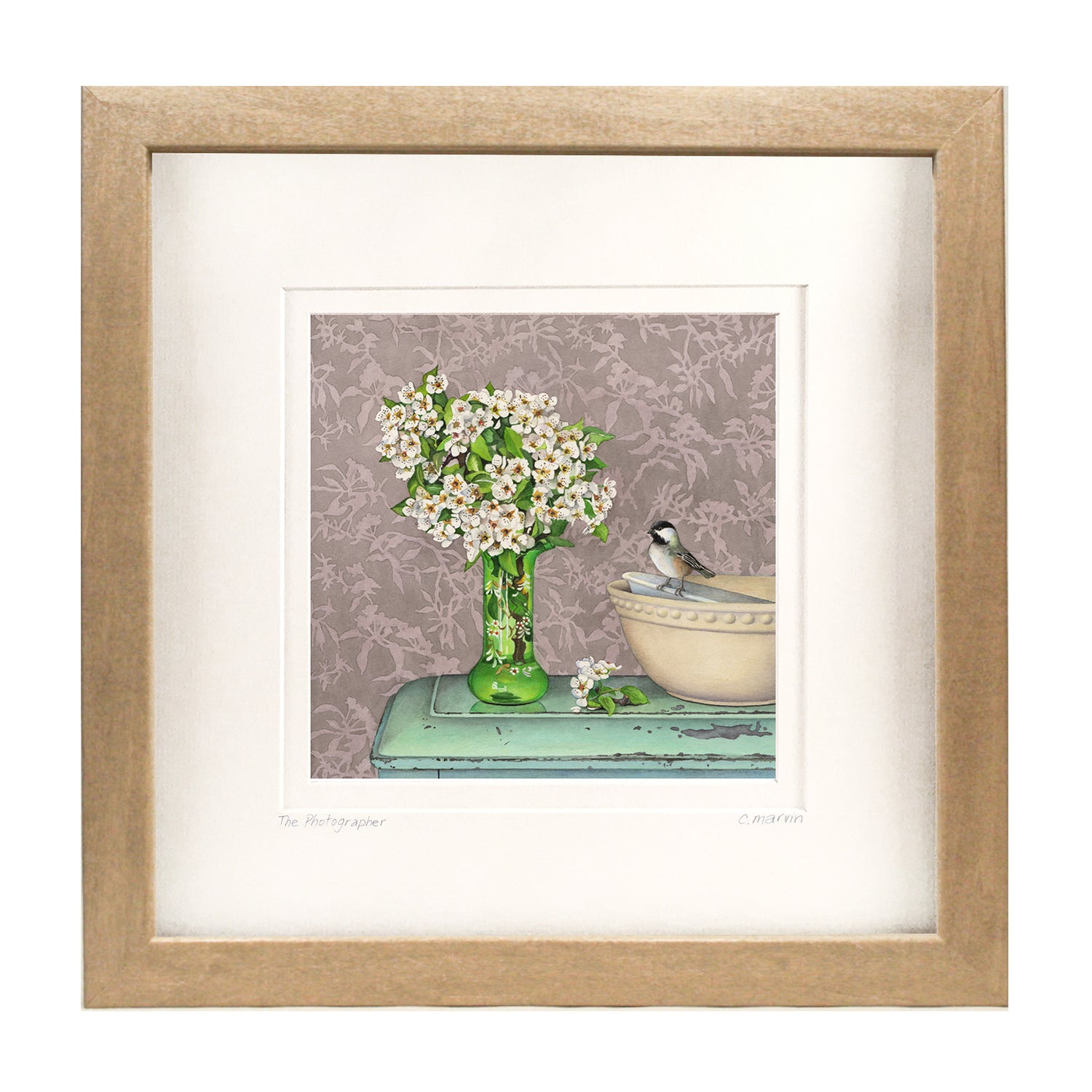 Blossoms, Bird and Bowls