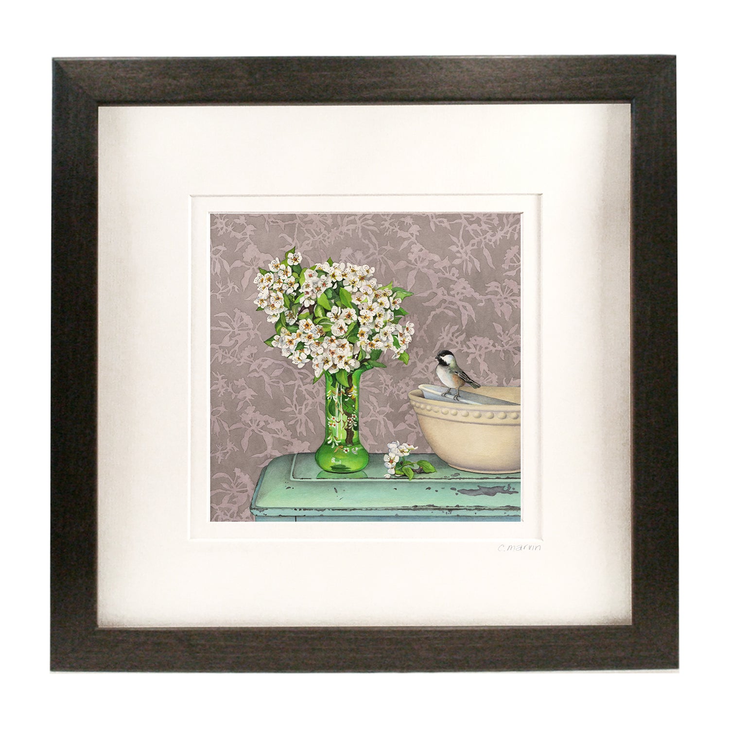 Blossoms, Bird and Bowls