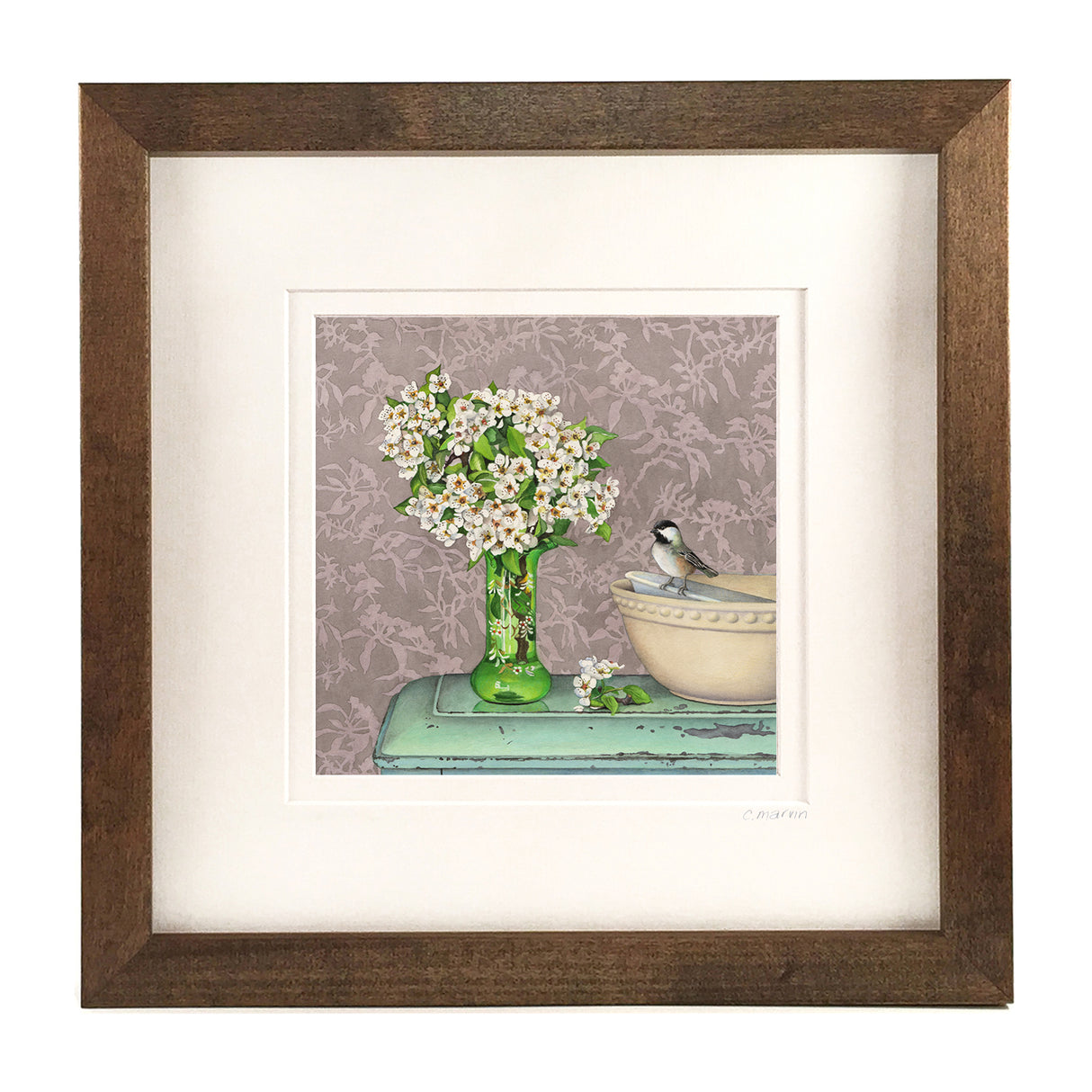 Blossoms, Bird and Bowls