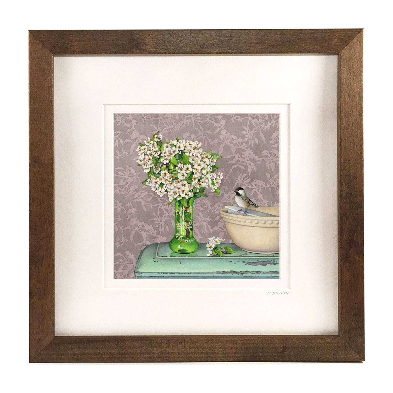 Blossoms, Bird and Bowls