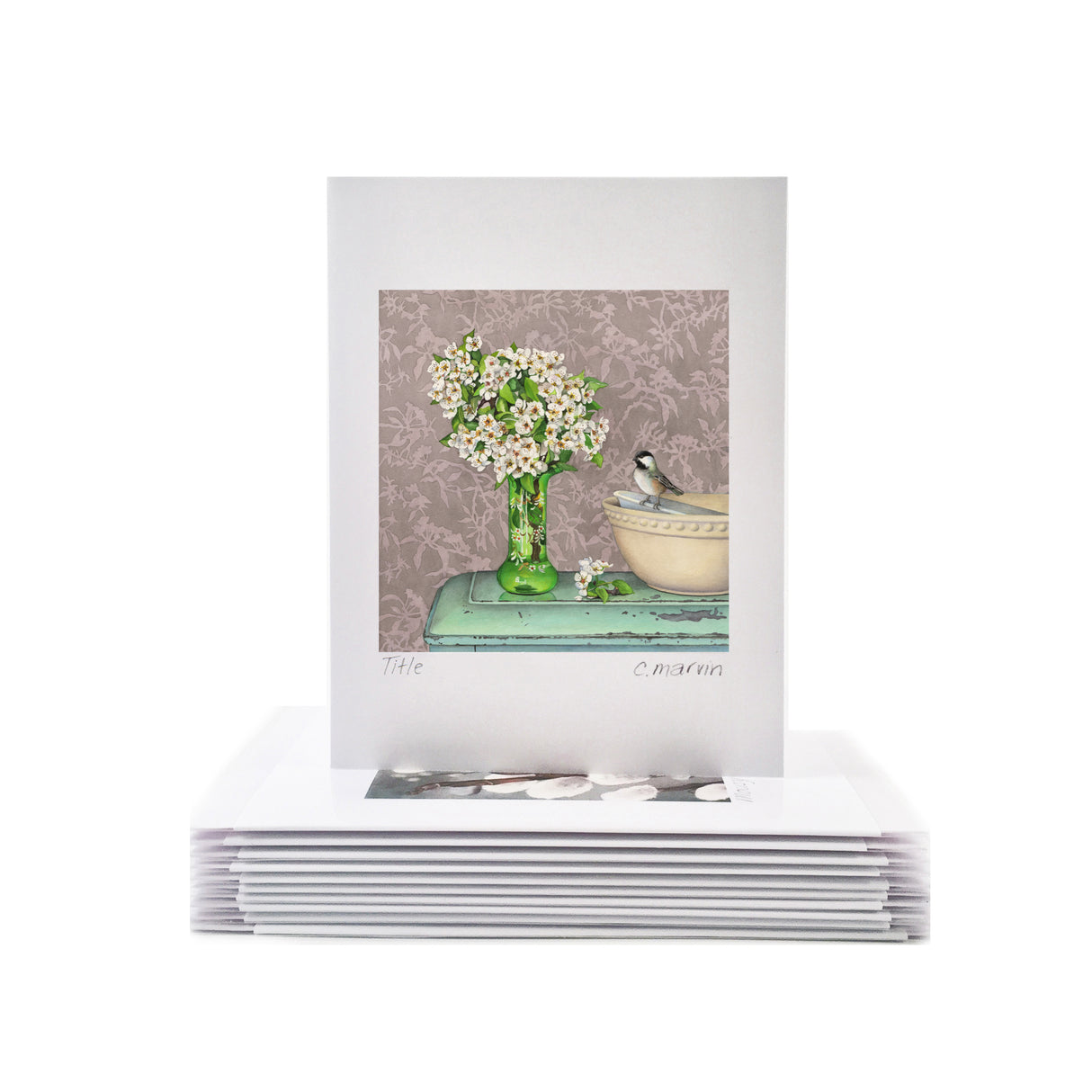 Blossoms, Bird and Bowls