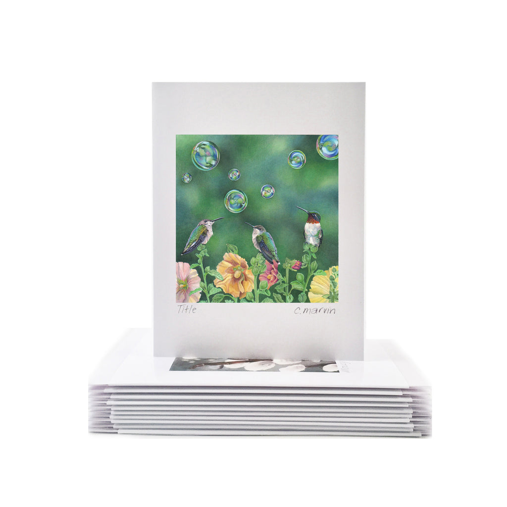 Bubble Birds - Wholesale Art Cards