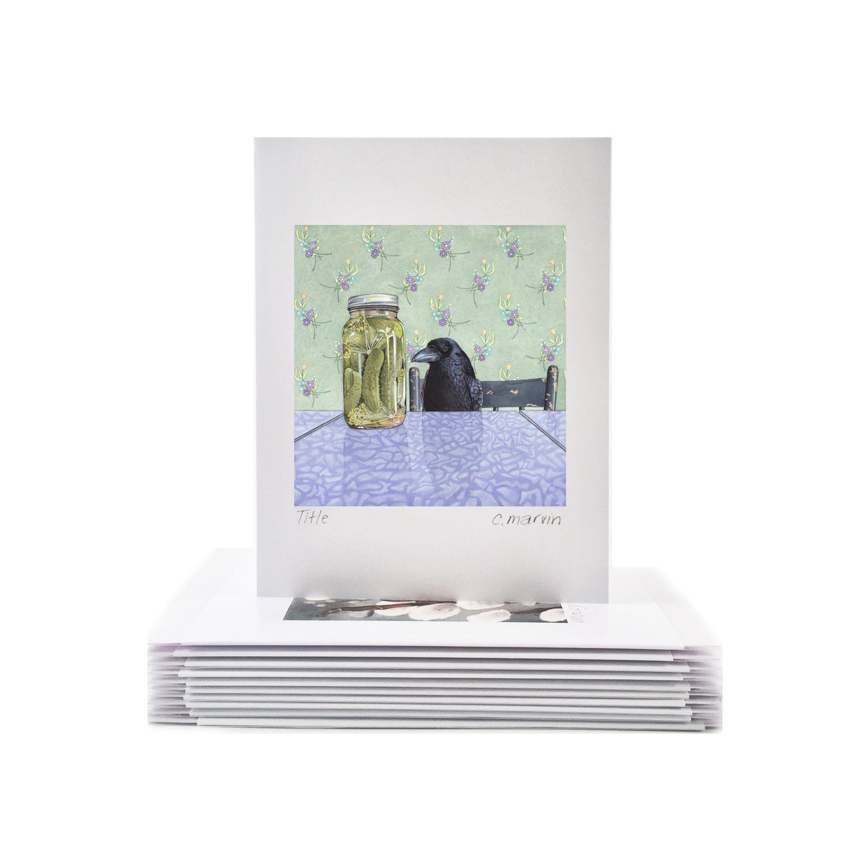 Crow Wants a Pickle - Wholesale Art Cards
