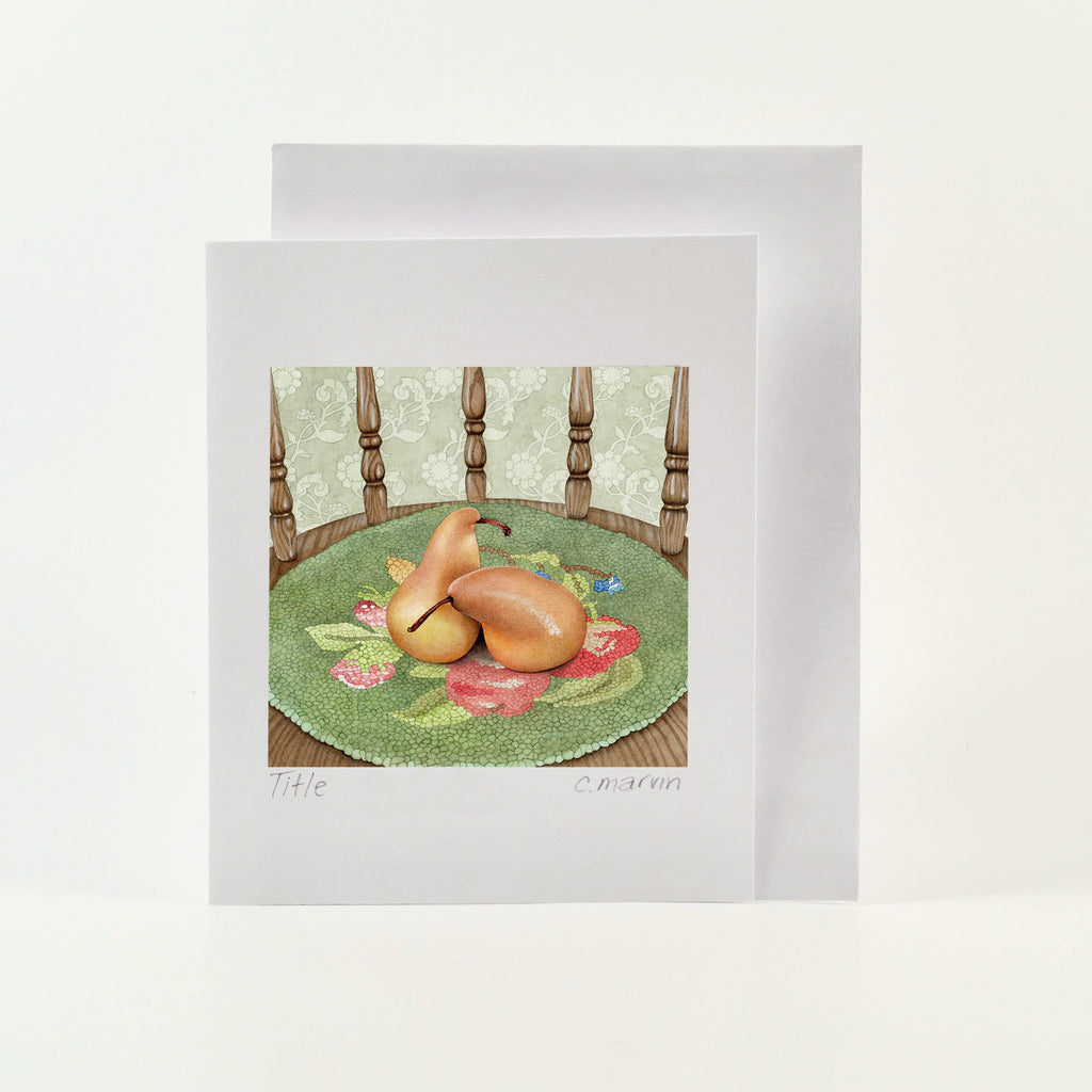 2 pears on a chair - Wholesale Art Cards