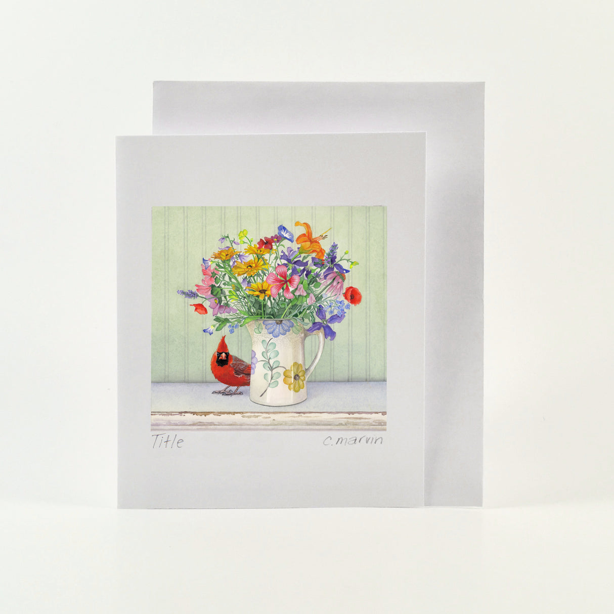 Flower Cards set of 10