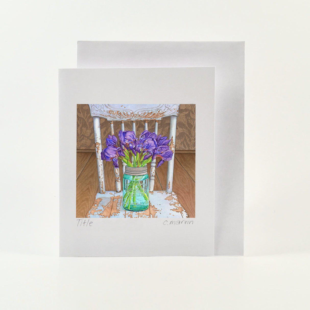 Flower Cards set of 10