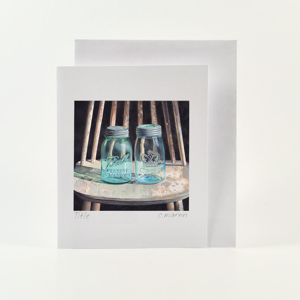 Still Life of Glass Jars set of 10