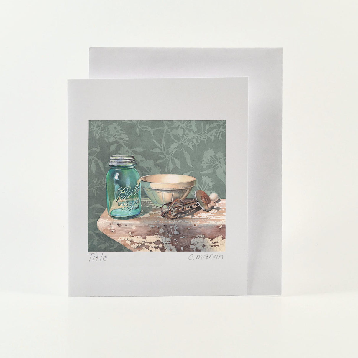 Still Life of Glass Jars set of 10