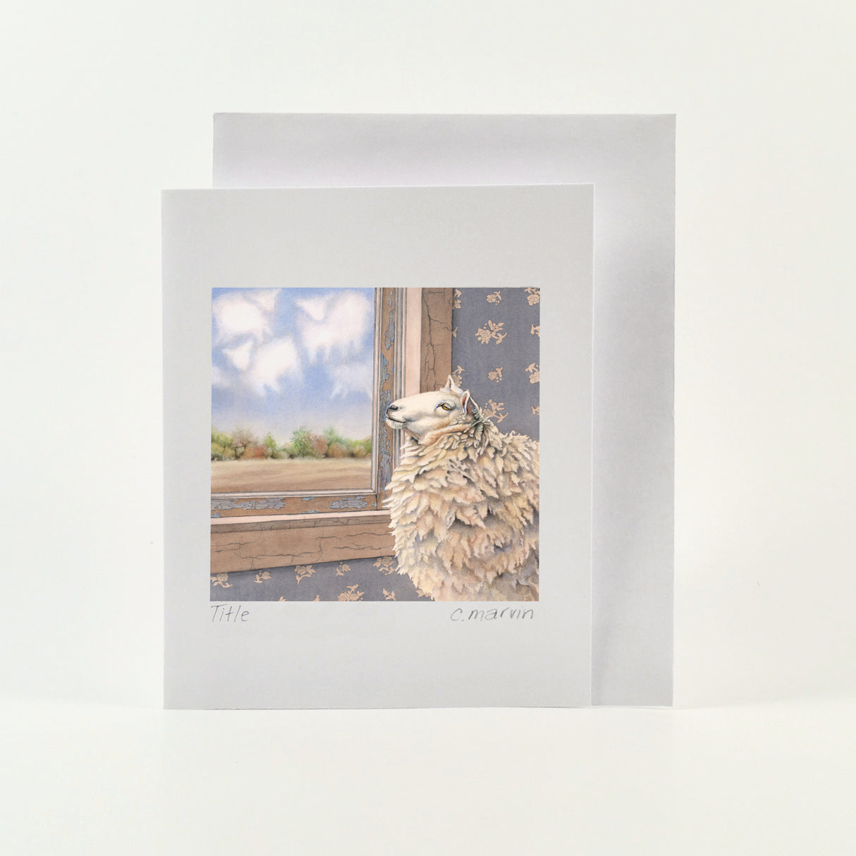 Sheep Shapes - Wholesale Art Cards