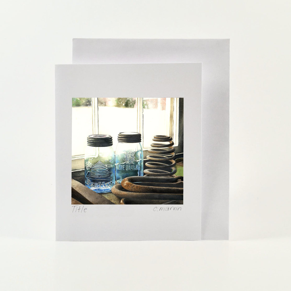 Still Life of Glass Jars set of 10