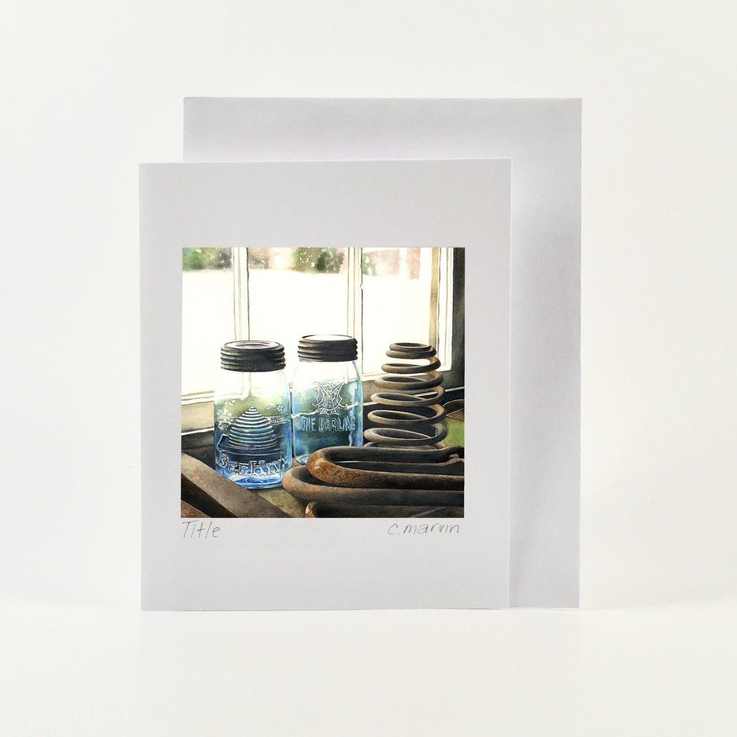 Still Life of Glass Jars set of 10