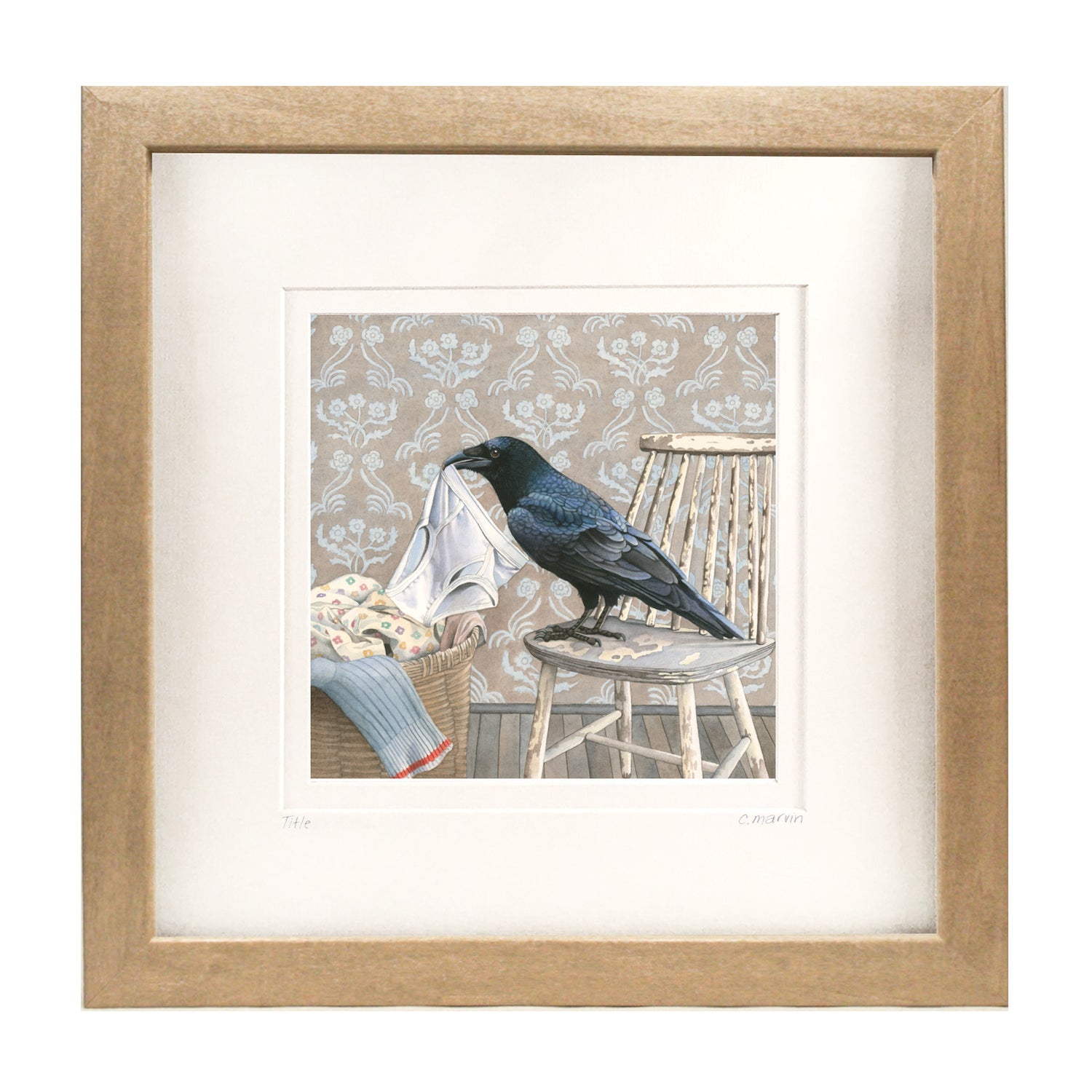 Crow Gathers Nesting Materials