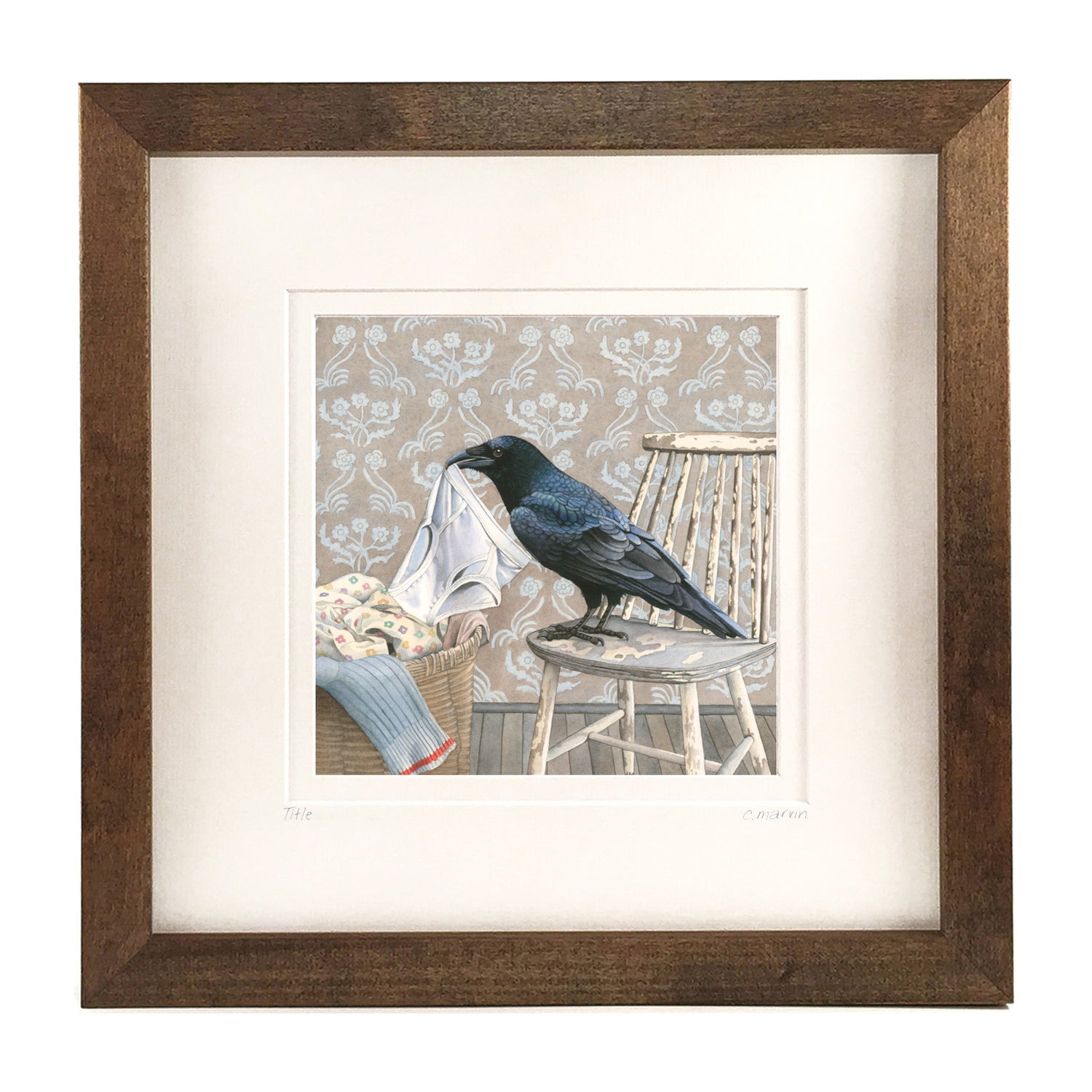 Crow Gathers Nesting Materials