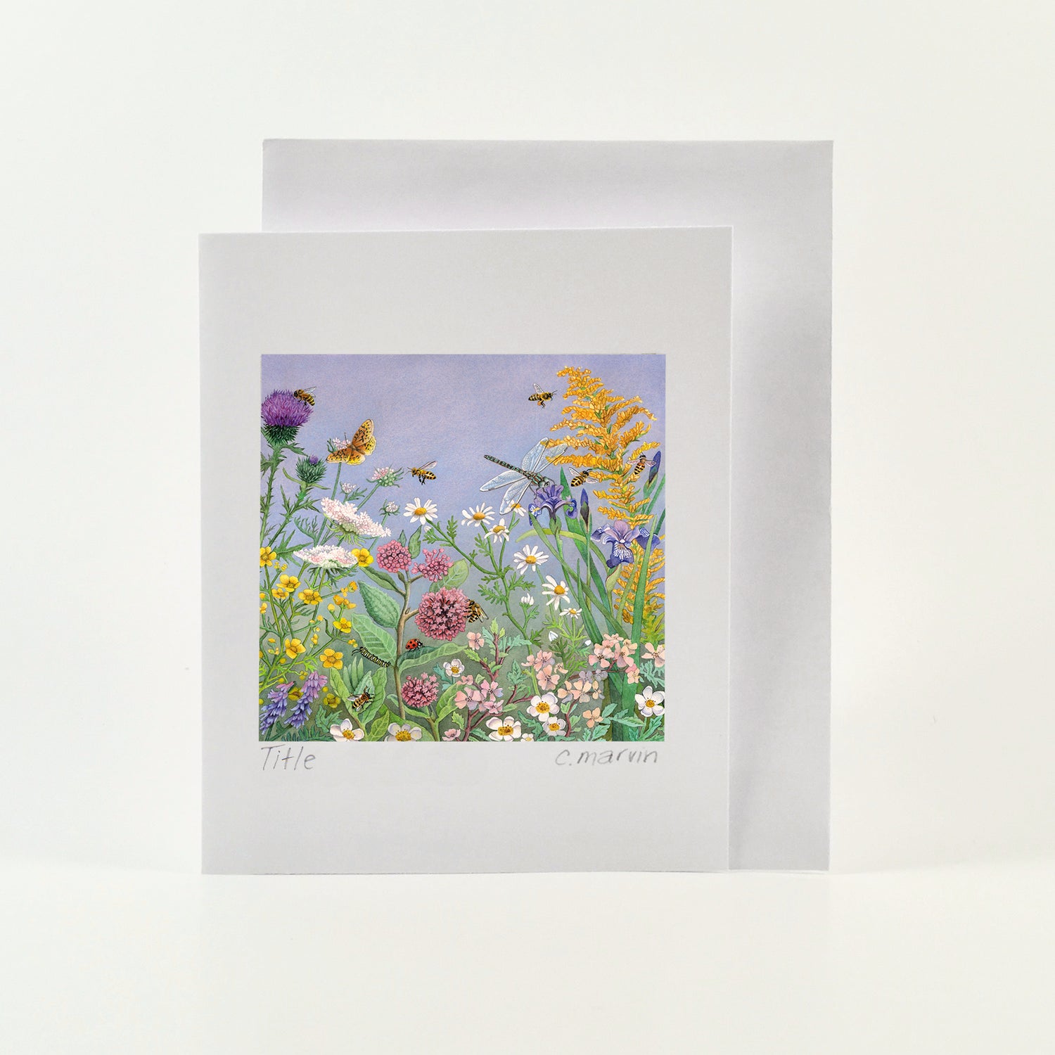 Flower Cards set of 10