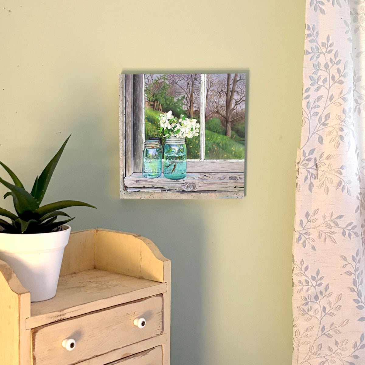 Apple Blossoms - Wood Mounted Art Print