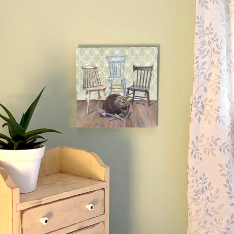Beavers Will be Beavers - Wood Mounted Art Print