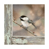 Bird on a Branch - Wood Mounted Art Print