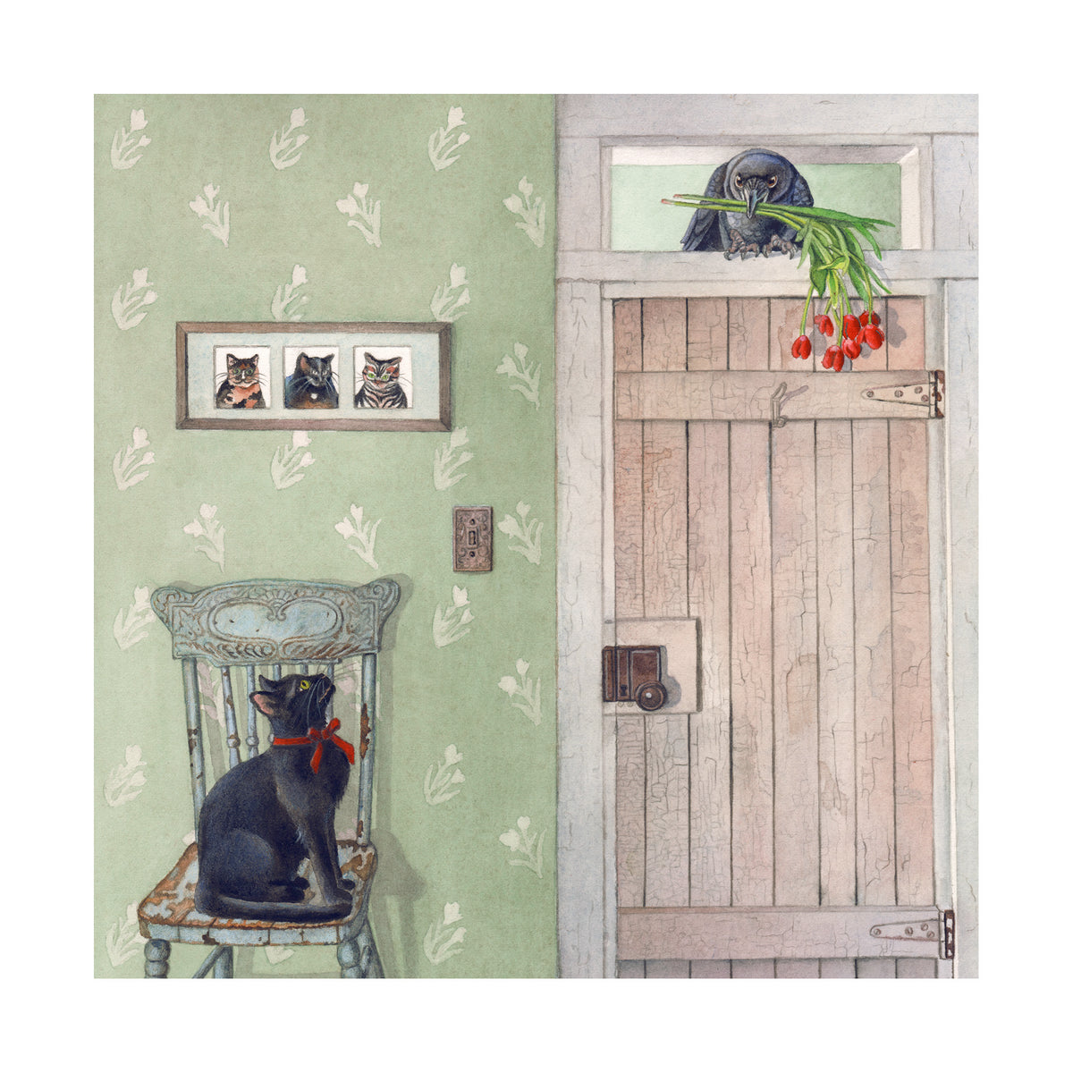The Blind Date - Wood Mounted Art Print