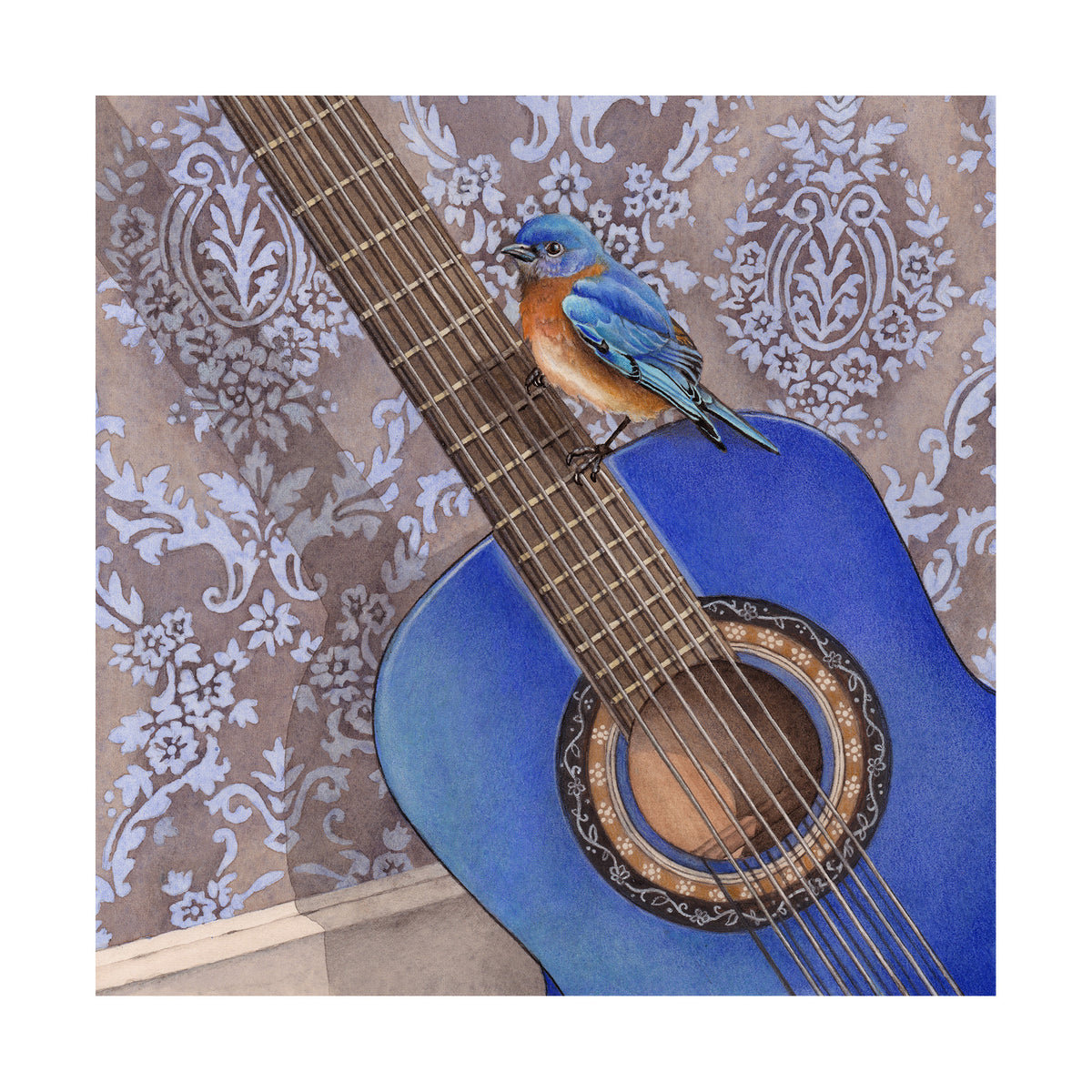 The Blues - Wood Mounted Art Print