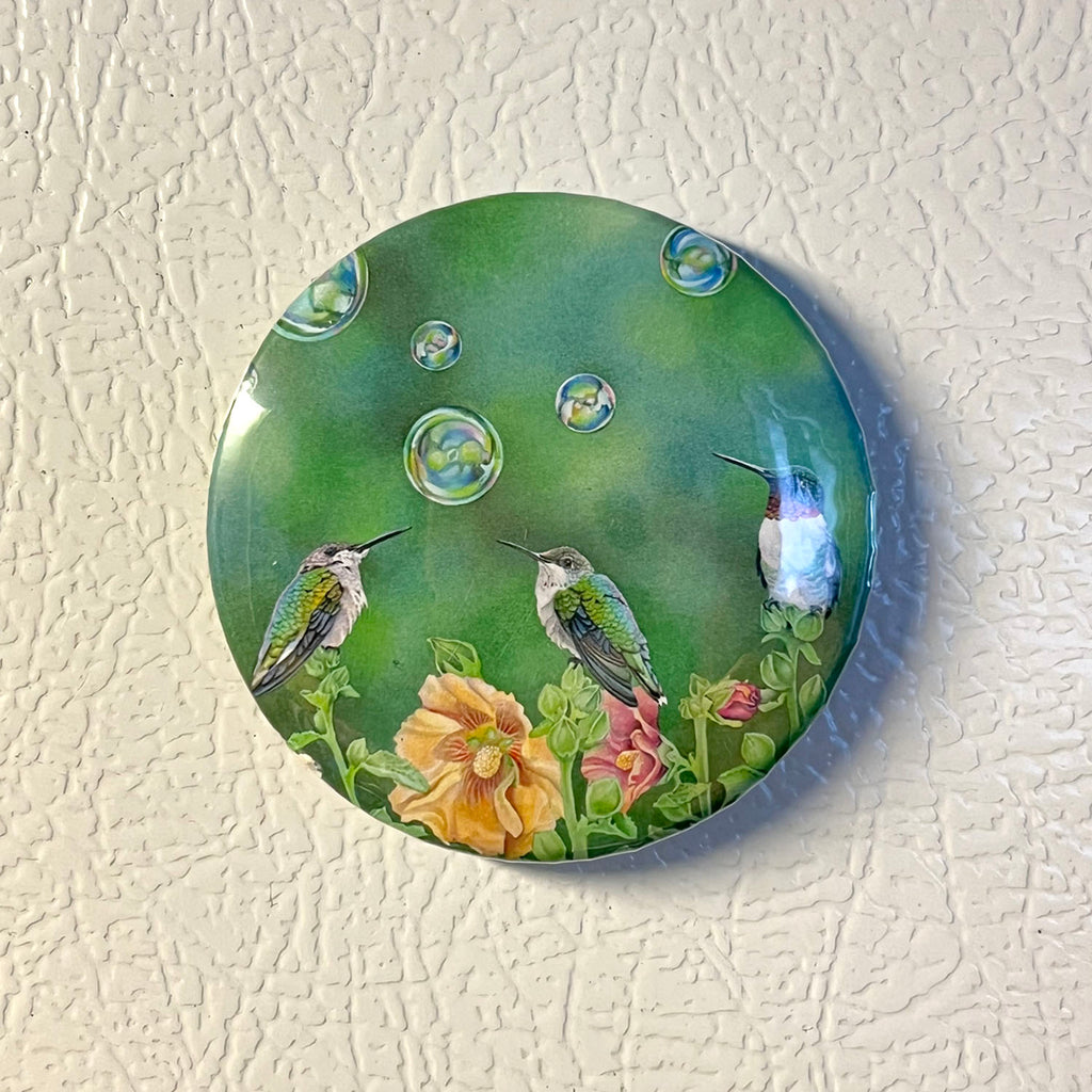 Bubble Birds - Art Magnet