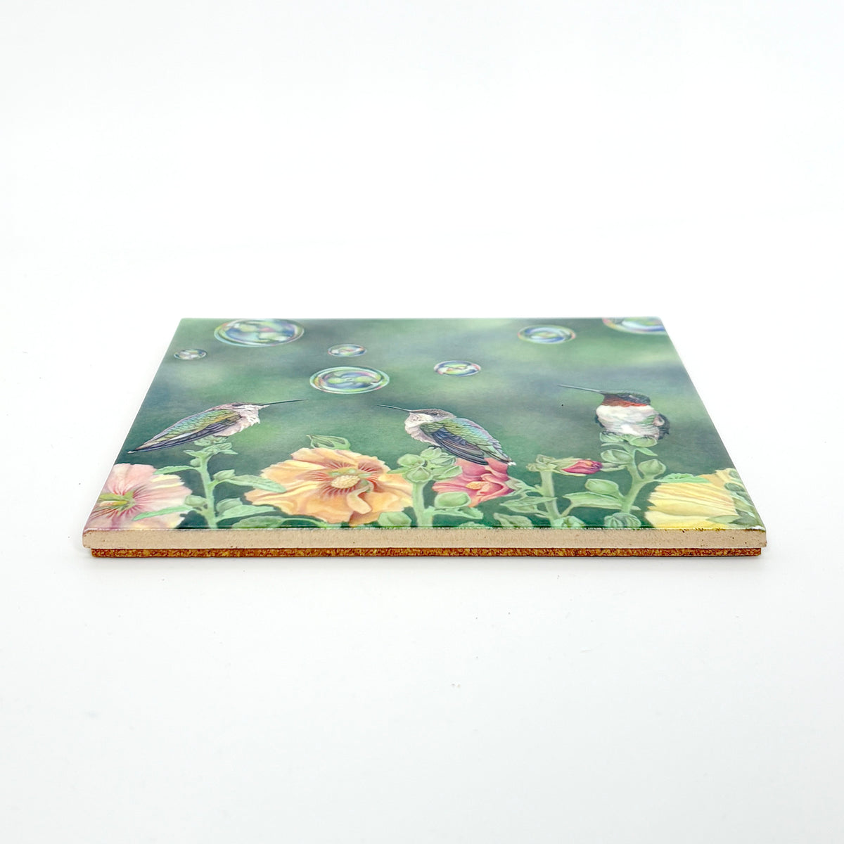 Bubble Birds Art Tile