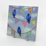 Bunting on Bunting Art Tile