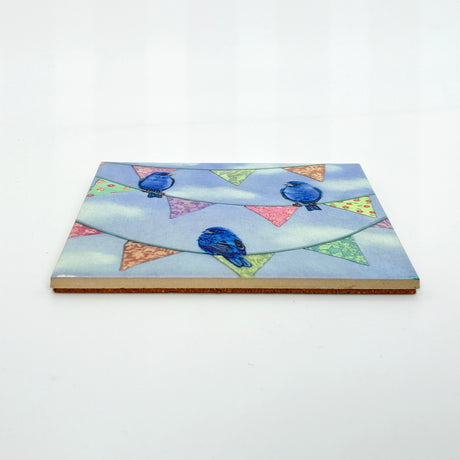 Bunting on Bunting Art Tile