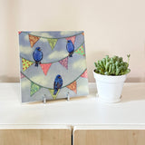 Bunting on Bunting - Wood Mounted Art Print