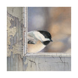 Chickadee Checks In - Wood Mounted Art Print