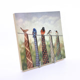 Clothespins - Wood Mounted Art Print