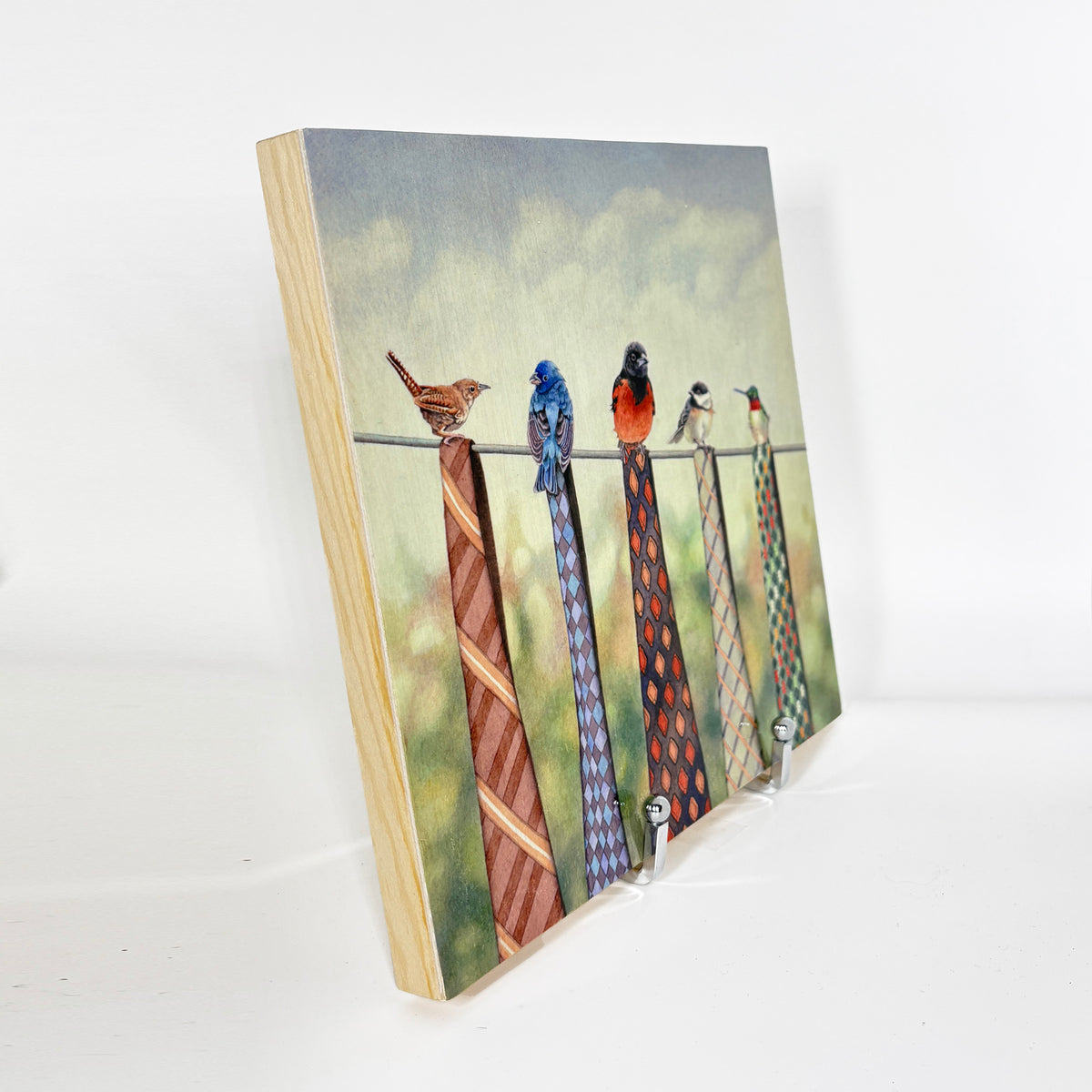 Clothespins - Wood Mounted Art Print