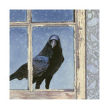 Crow Arrives at Dusk - Wood Mounted Art Print