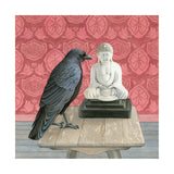 Crow Consults the Buddha Art Tile