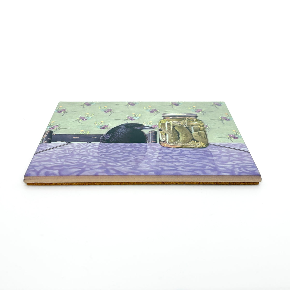 Crow Wants a Pickle Art Tile