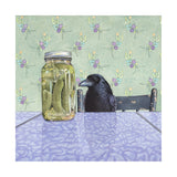 Crow Wants a Pickle - Wood Mounted Art Print