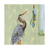 The Fish Hunt - Wood Mounted Art Print