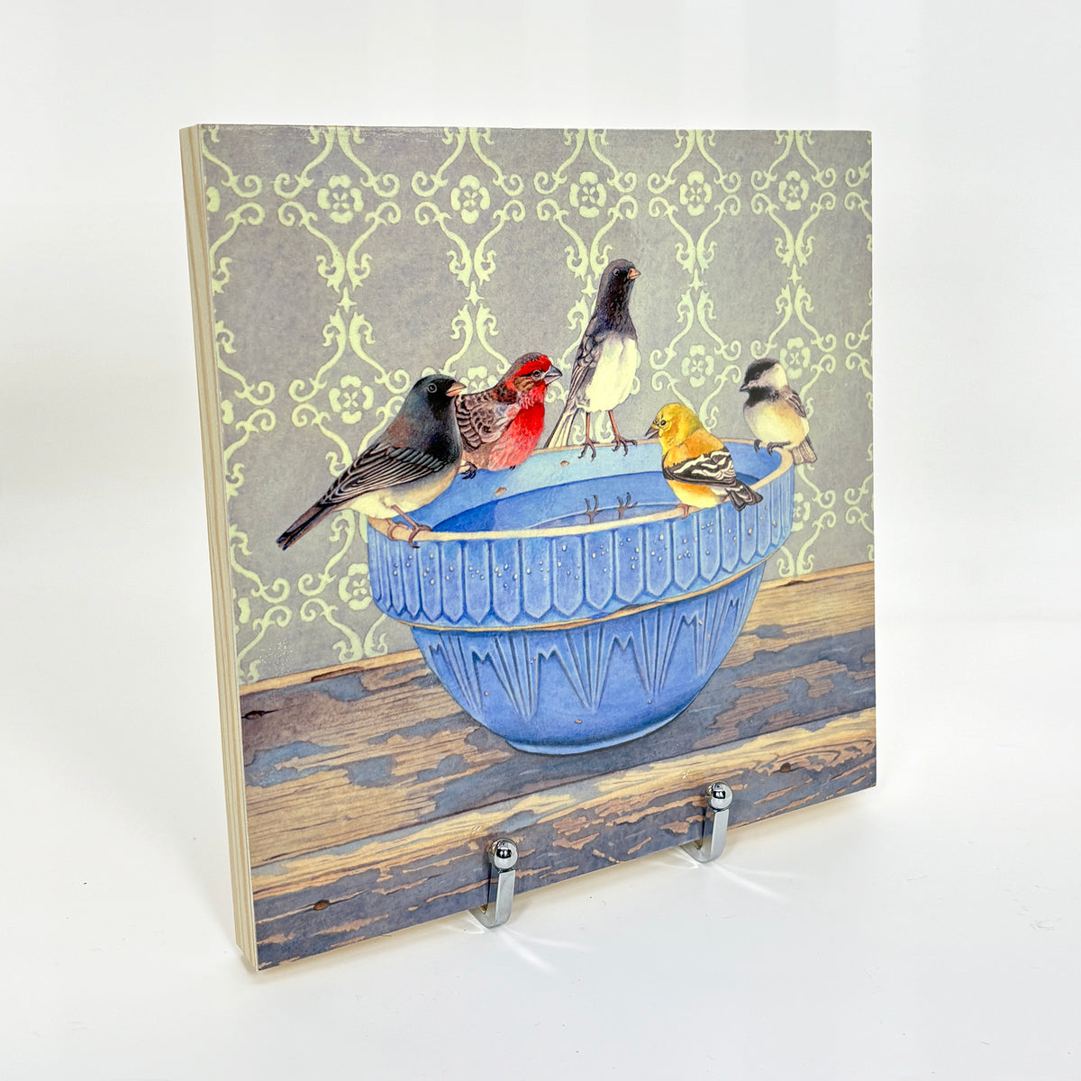 Gathering at the Blue Bowl - Wood Mounted Art Print